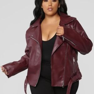 Wine Leather Jacket